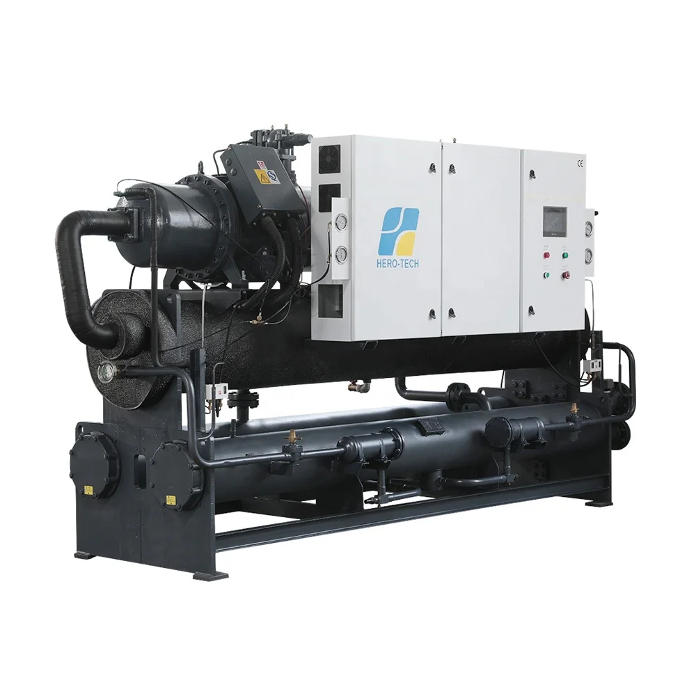 Hot Sell 180hp/ton/tr Water Cooled Screw Water Chiller for Large Scale Plastic Industrial Cooling Shell and Tube Hermetic Screw