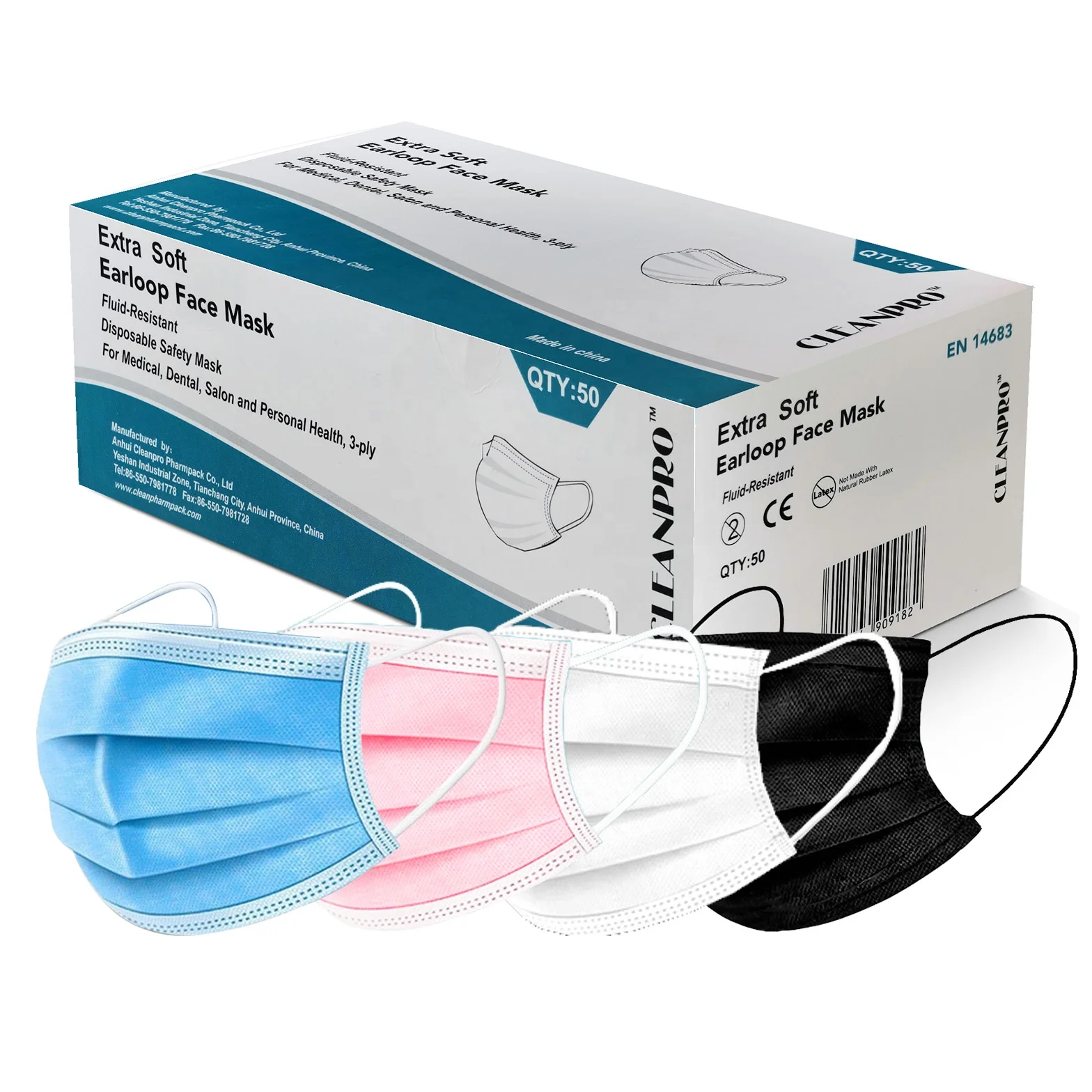 personal protective device face mask healthy 50 pieces/box 3ply disposable in stock mask good quality blue mask medical  use