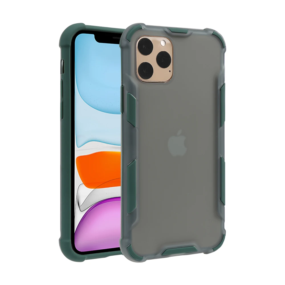 New popular Armour PC TPU police case frosted double color 2 in 1 hybrid drop proof phone case for iphone 11