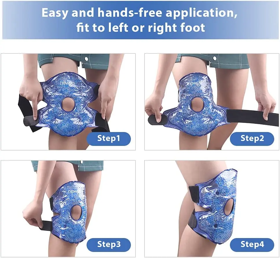 Knee Ice Pack Wrap Hot Cold Gel Compression Knee Brace Heat Support Strap For Arthritis Pain
