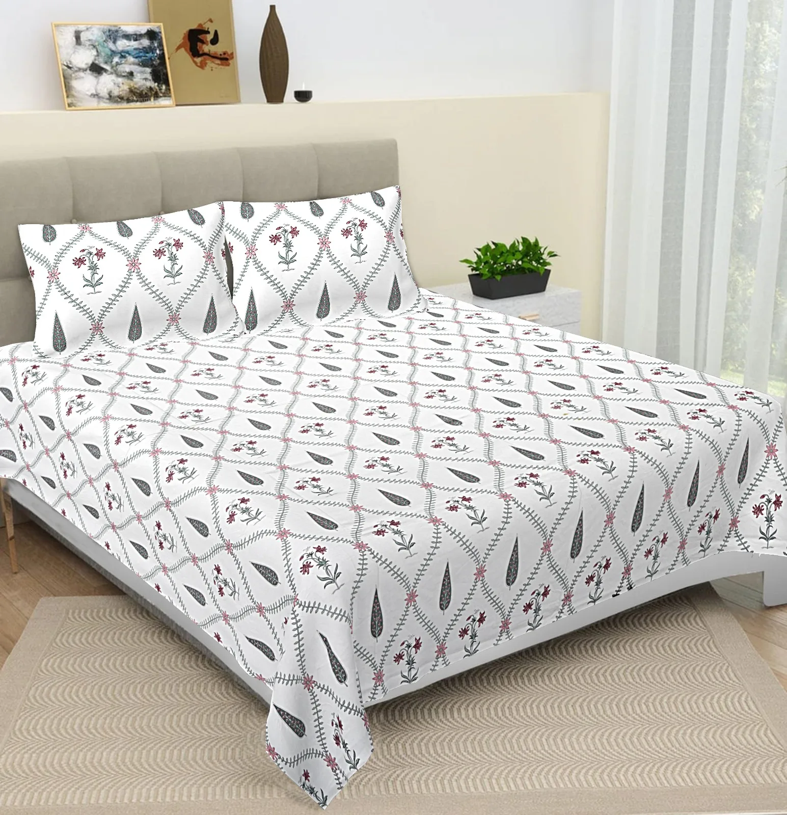 Hot Quality Tie Dye Cotton Bedsheet Cotton Bedding Set With Pillowcase Latest Design Fitted Sheet For Home Export