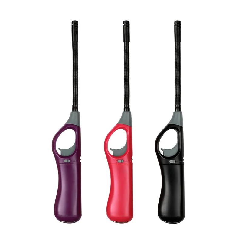 MK electronic kitchen lighter flint ciggerate rose gold candle lighter turbo bbq refillable kitchen utility bbq candle  lighter