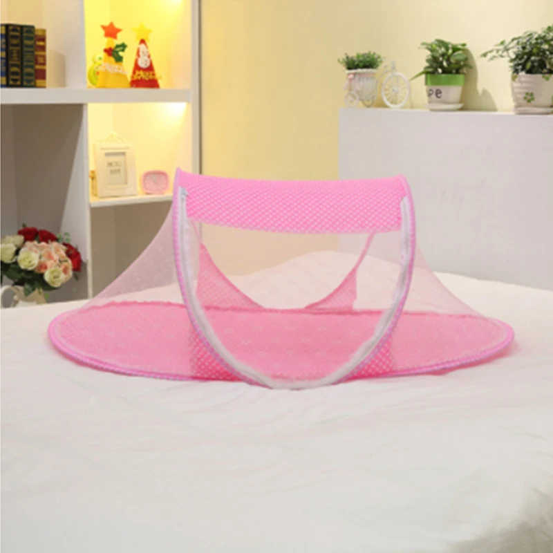 baby folding mosquito net for blue portable folding foldable summer with double designer bed hammock tent crib queen size
