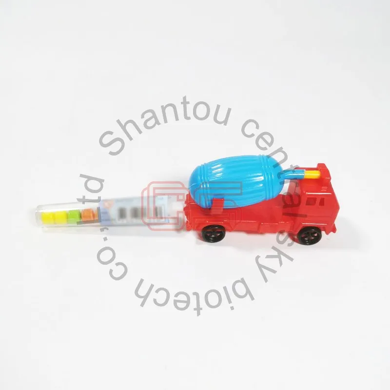 wholesale baby tanker car toy with plastic tube halal hard candy
