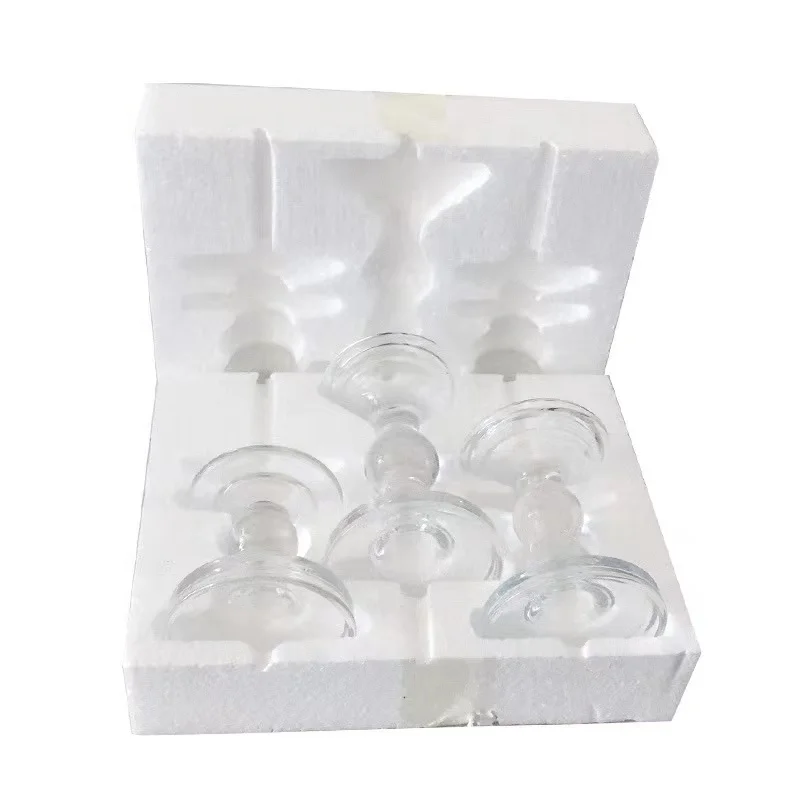 Glass Candle Holders for 3 inches Pillar Candle or 7/8 inch Taper Candle Clear Candlestick Holder for Wedding or Home Decoration