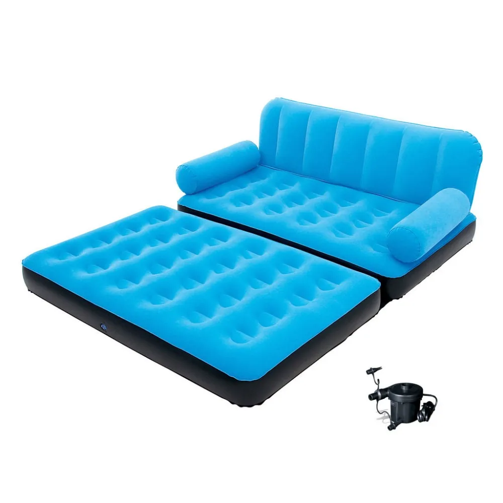 Bestway 67356 Multi-Max Air Couch with Sidewinder AC Air Pump Inflatable flocked double couch air bed sofa