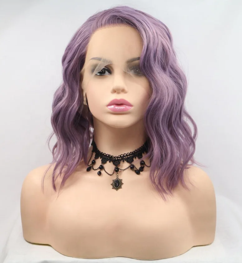 New Wig European and American Wig Women Wavy Curly Hair Ladies Wig Multicolor Synthetic Short Curly Hair