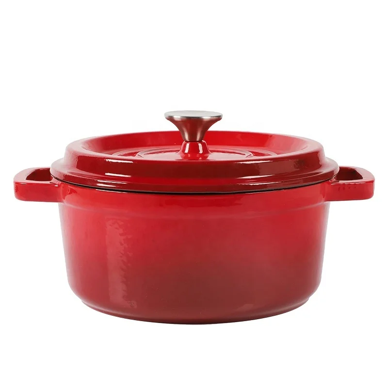 Эмалированная чугунная кастрюля Foodie с покрытием из мелкой смолы для приготовления пищи, кастрюля, набор посуды с красочным эмалевым покрытием