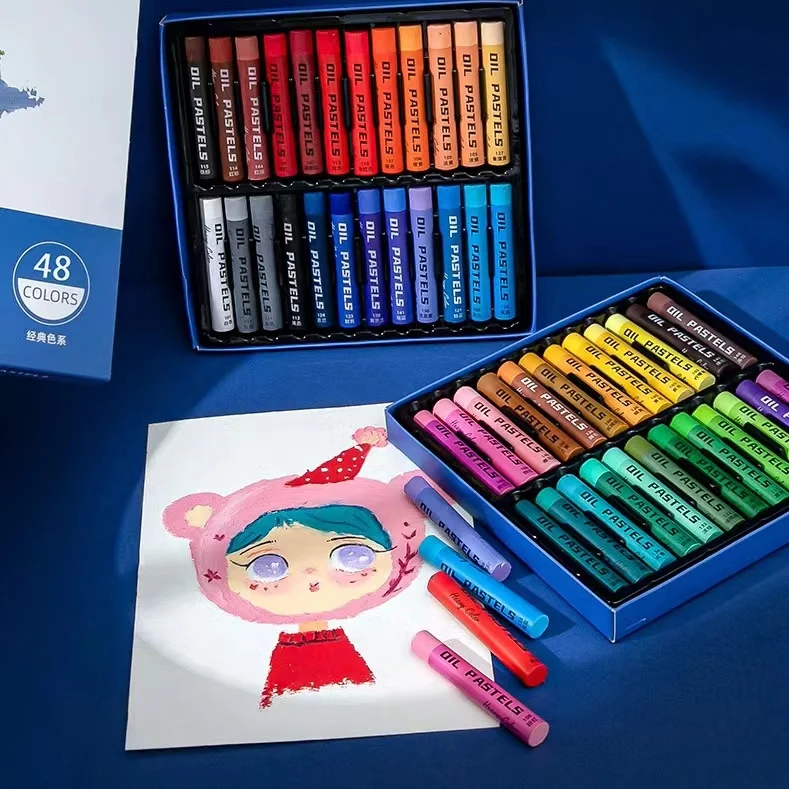 High Pigment Water Resistant Oil Pastel Colors Soft Texture Oil Pastels Crayons No Residue