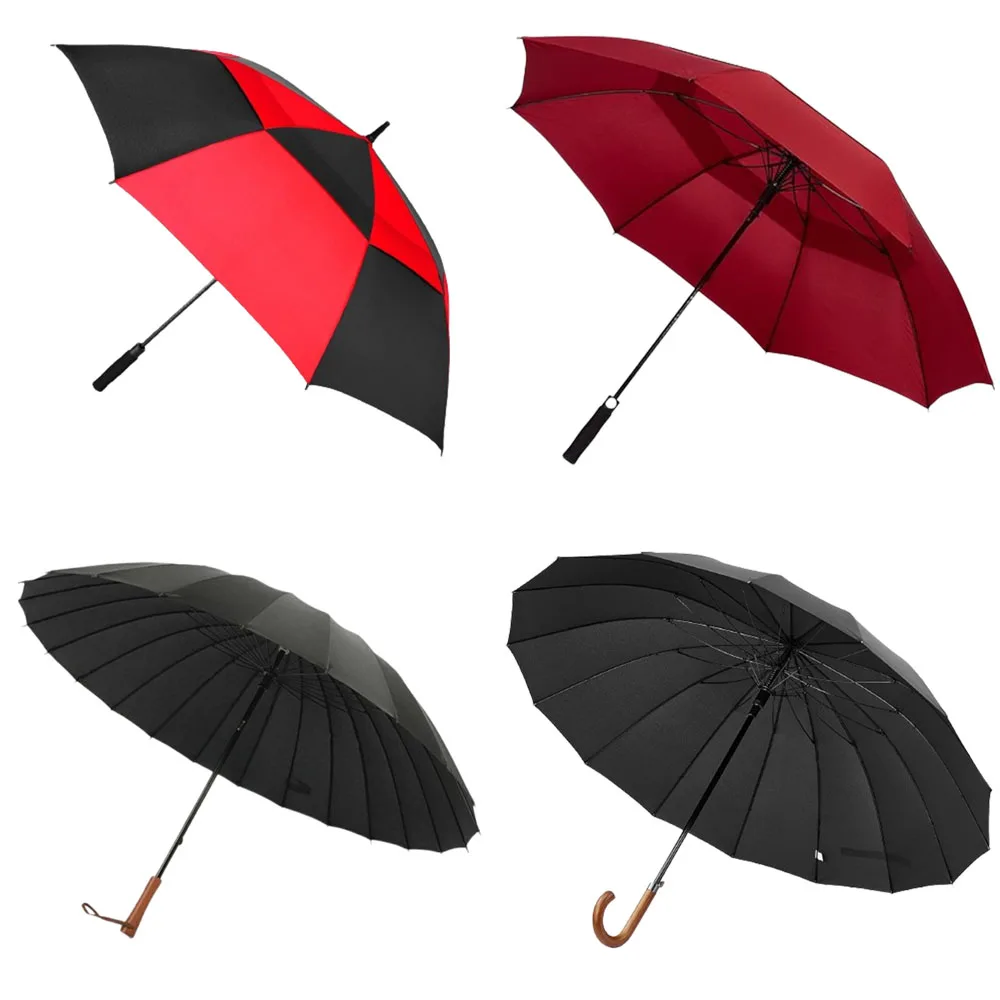 Umbrella suppliers wholesale cheap large windproof logo prints big luxury promotional straight automatic custom golf umbrella