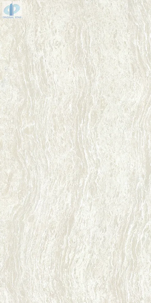 60X120 Polished Porcelain White Travertine Floor Tiles Supermarket Wall Tiles 600X1200 Tiles For Floor