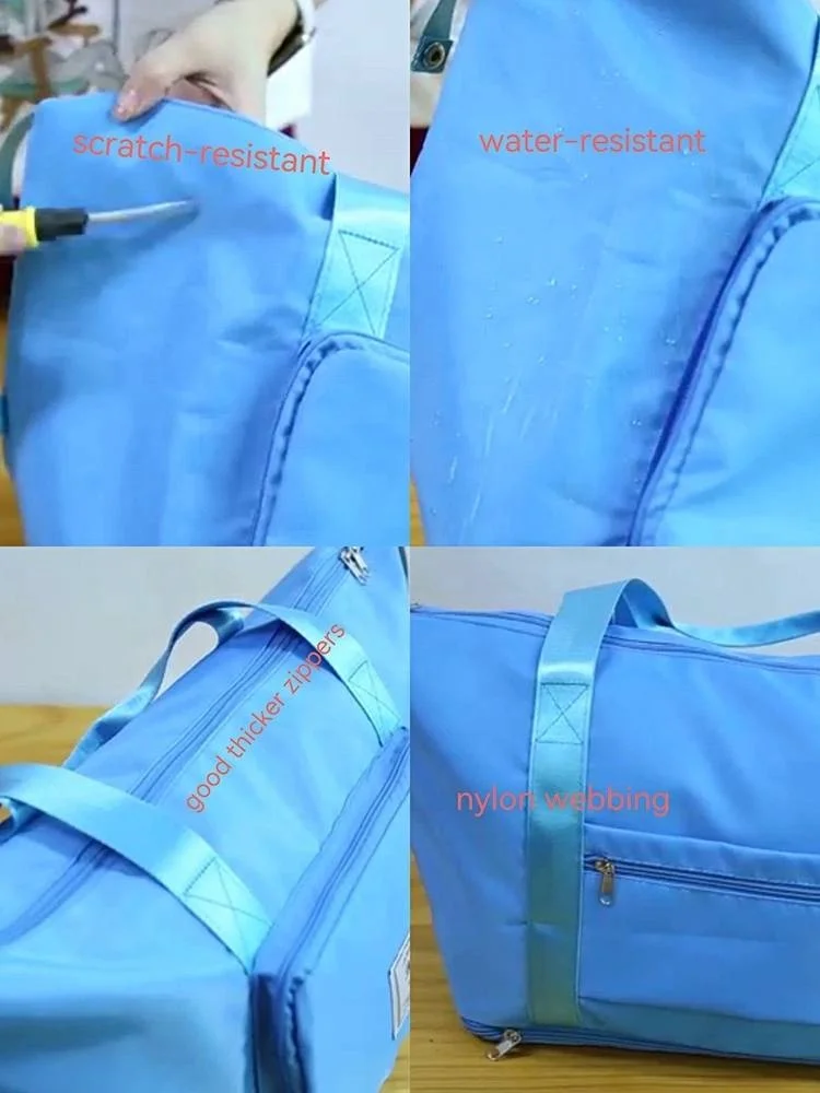 Wholesale lightweight fashion yoga gym bag travel duffle bag large capacity Oxford folding travel bag