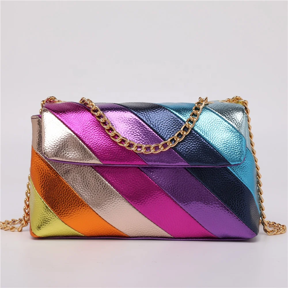 Factory Wholesale Customized logo Famous  Women HANDBAG 2023 luxury Rainbow women handbags