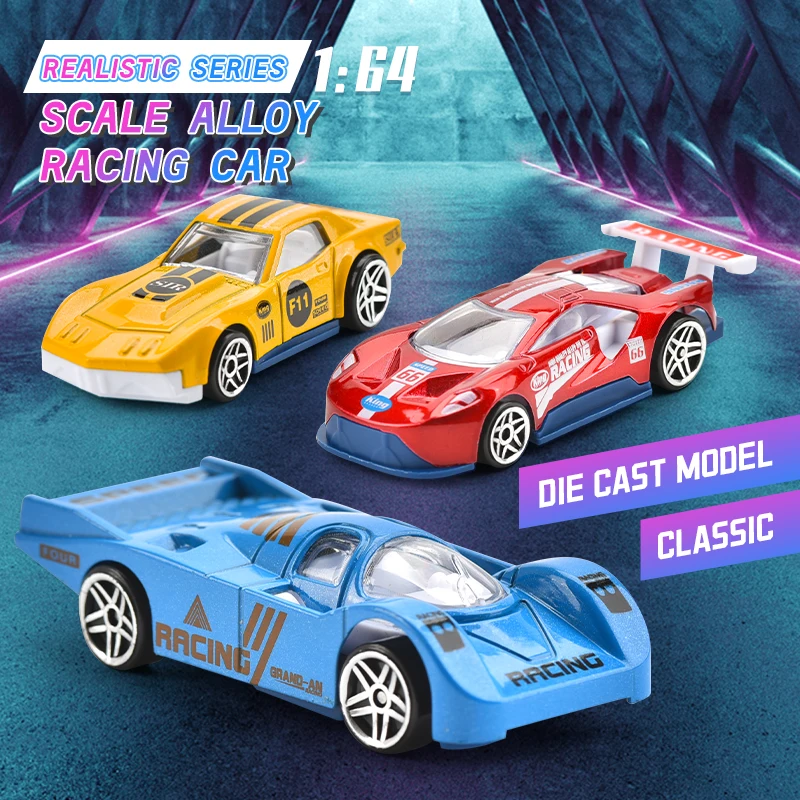 hot sales Children alloy sports car  metal model simulation free wheel 1:64 sliding racing diecast car for boys