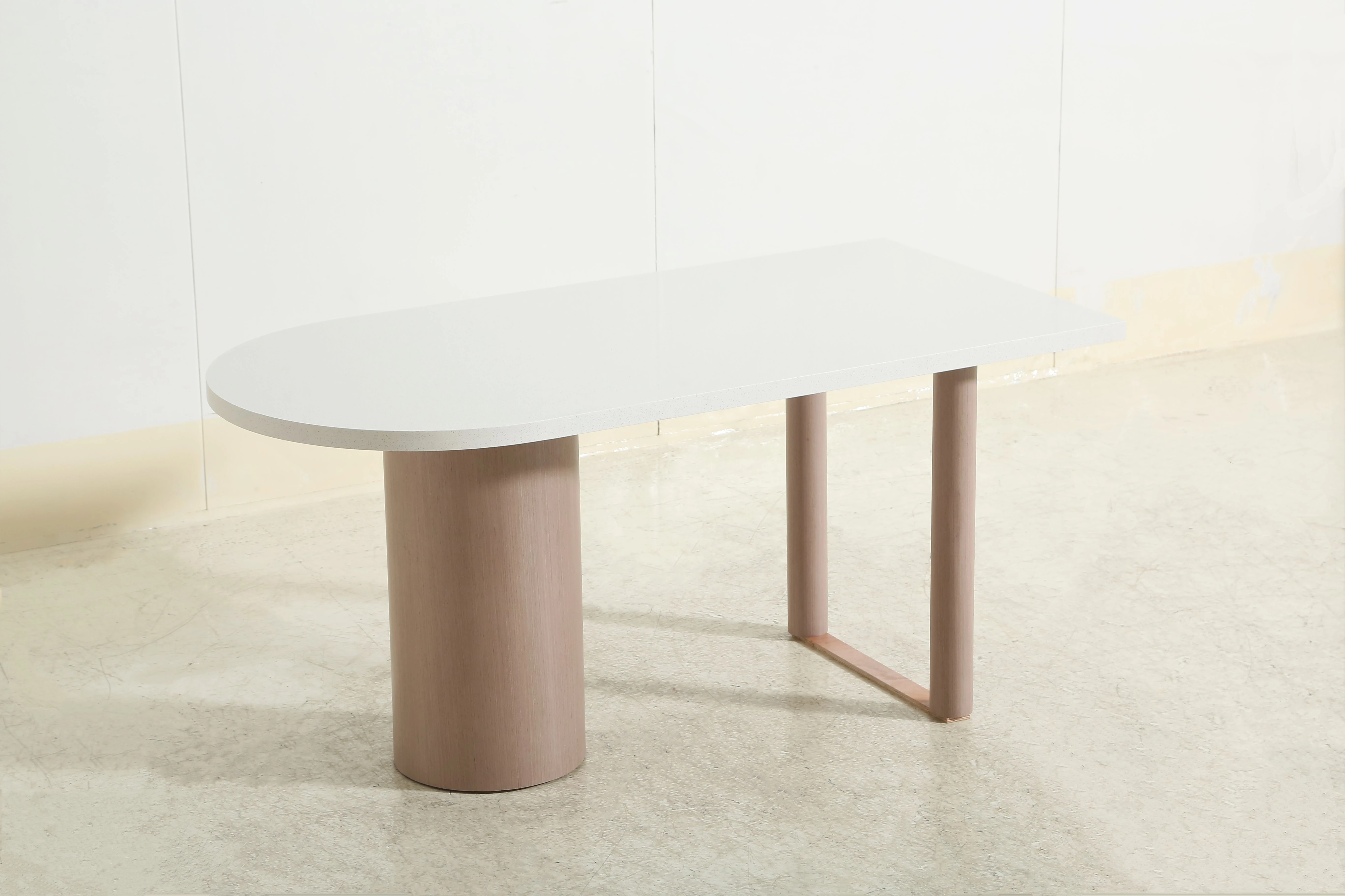 recycled pine Home designer Rectangular metal legs sheet table modern simple for villa hotel homestay dining coffee area table