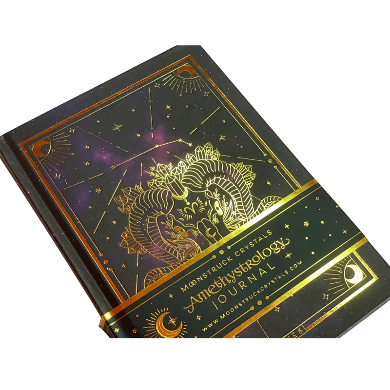 OEM hardcover Notebooks customizable gold foil gold edges printing beautiful diary notebook composition notebook