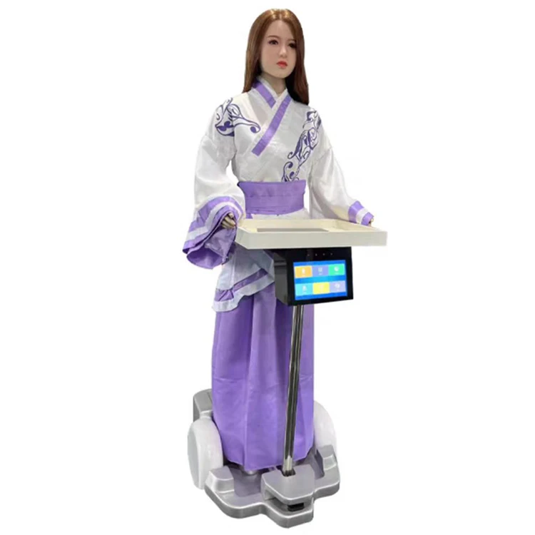 Humanoid Female Robots Intelligent Humanoid  Automated Delivery Robot Artificial Intelligence  Restaurant Waiter Robot
