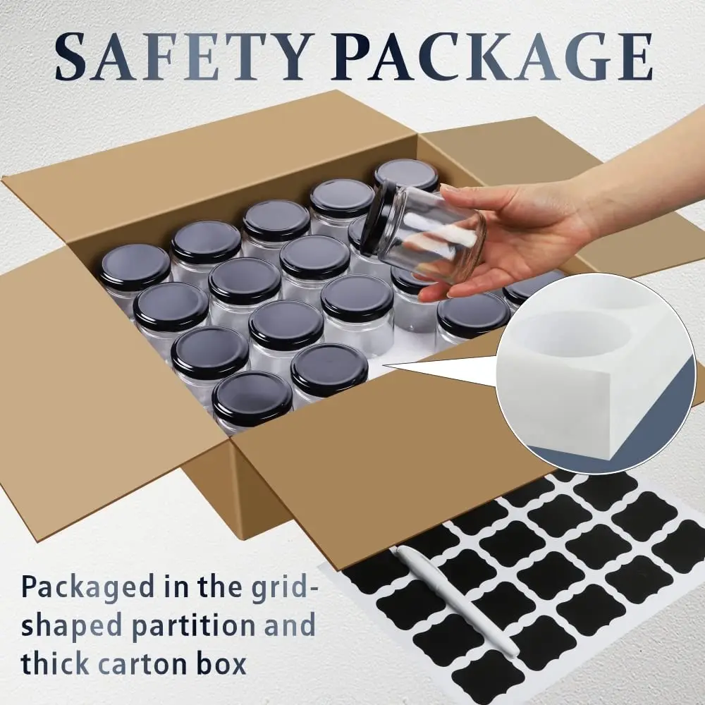 hot sell 240ml 8oz empty cylinder glass honey jam storage jar with deep lug cap for sale