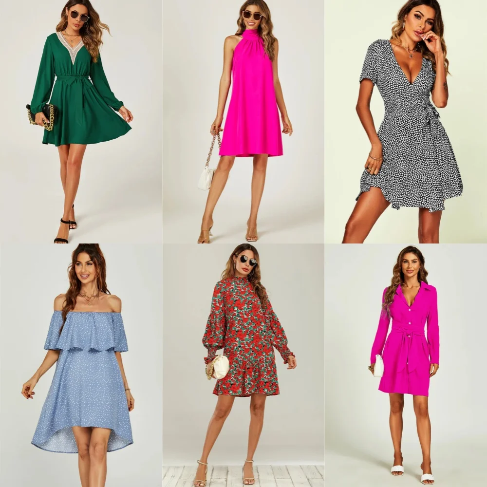 New Clothes Factory Discount Assorted Bulk Clothing Bales Shop Tops Dresses Women Performance Shirts Overstock Wholesale Lots