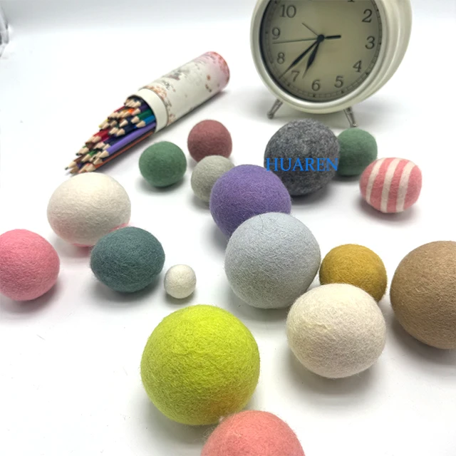 2024 Hot seller products laundry products organic merino hand made wool felt dryer balls