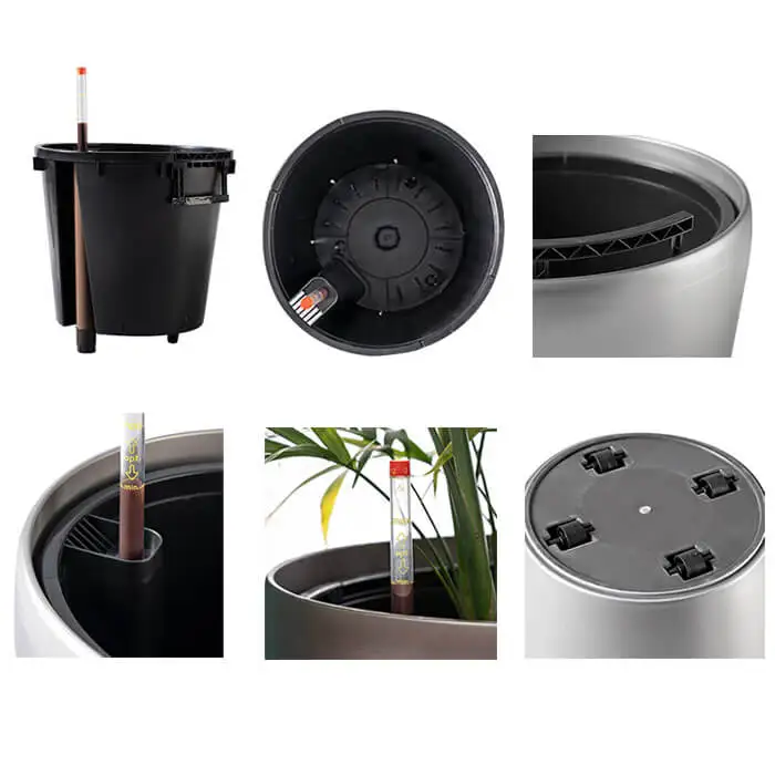 BRICE wholesale plastic self watering flower pot plant plastic flexible large tree double colour flower pots 12 inch