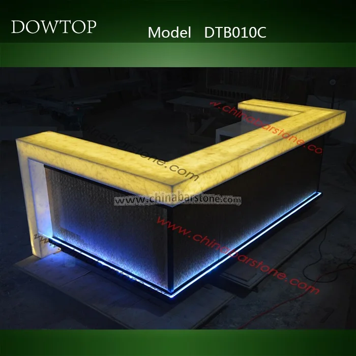 exclusive design translucent marble home bar counter for sale