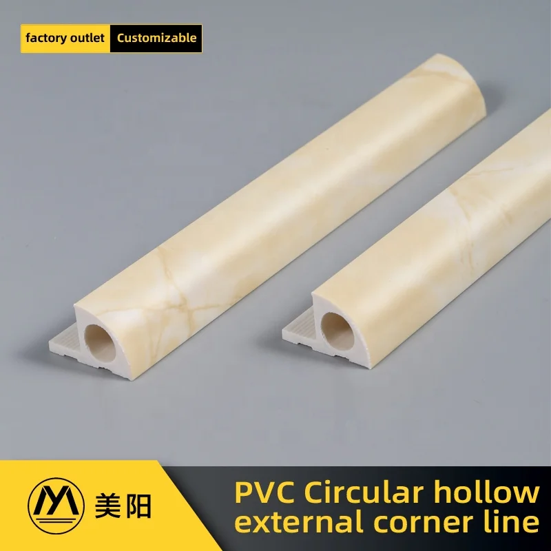 Foshan Environmental Protection Pvc Round Edge Plastic Ceramic Edge Strip Tile Edging Trim Plastic Extrusion