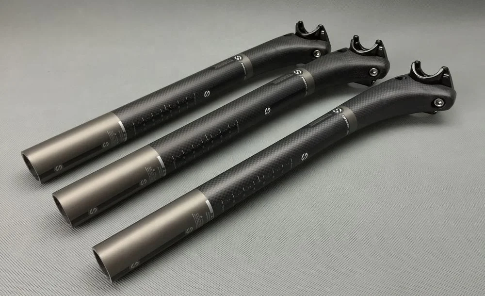 New Full Carbon Fibre Bicycle Seatpost mountain road bike seatpost 3K matte Bike Seat Post 27.2/30.8/31.6*350mm