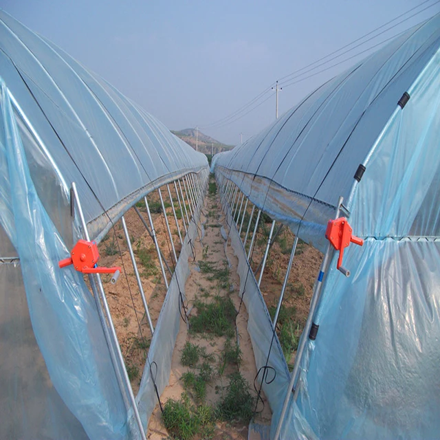 Low price greenhouse plastic film agriculture products green house metal frame on sale