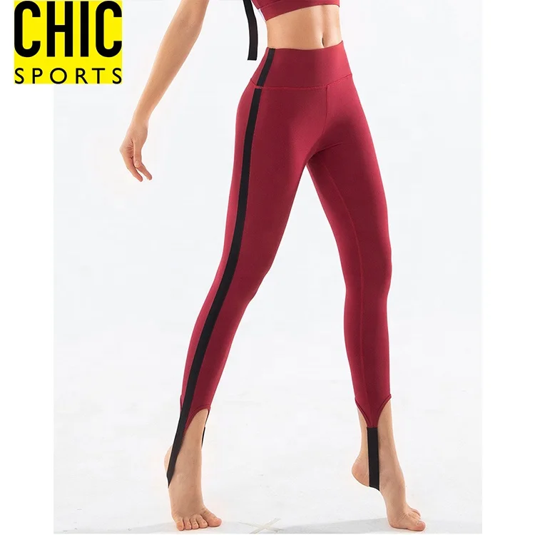 
2019 NEW Stirrup Power Flex Soft Sweat Wicking High Waisted Sports Pants Dance Tights Women Leggings Fitness 