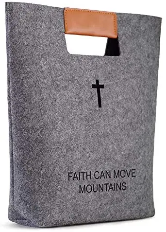 Custom design handbag Bible Bag Felt Bags Christian Bible Leather Covers For Church Female Women Tote bags
