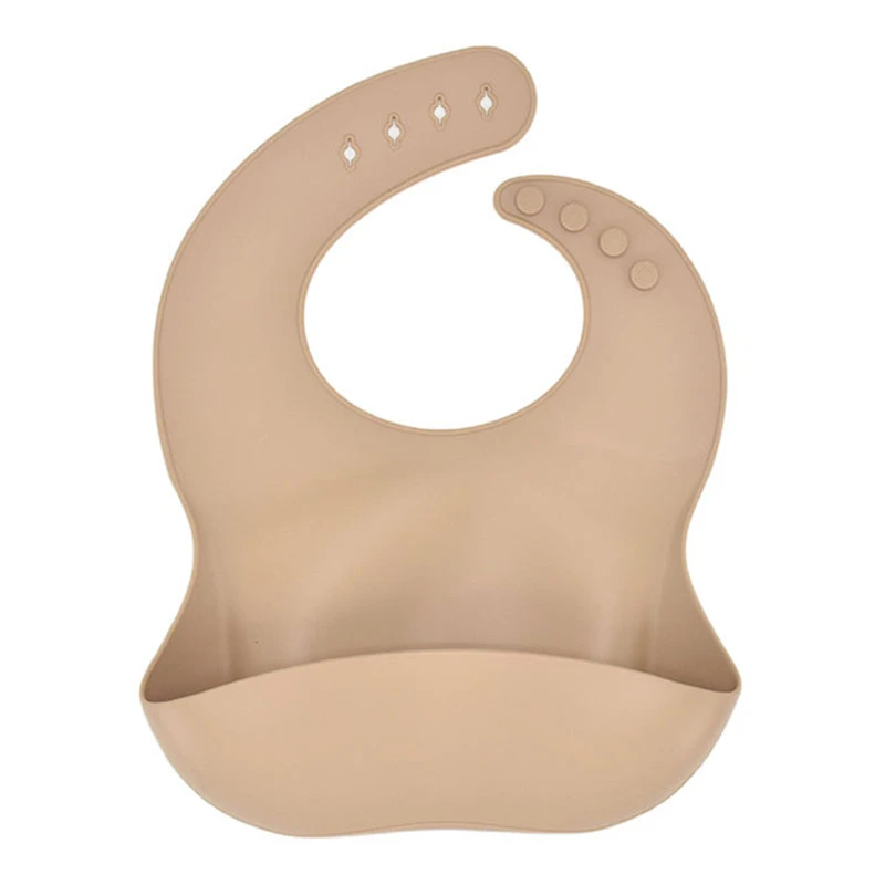 Wholesale Babies Feeding Accessories Customized Packaging Soft Silicone Baby Bib With Food Catcher