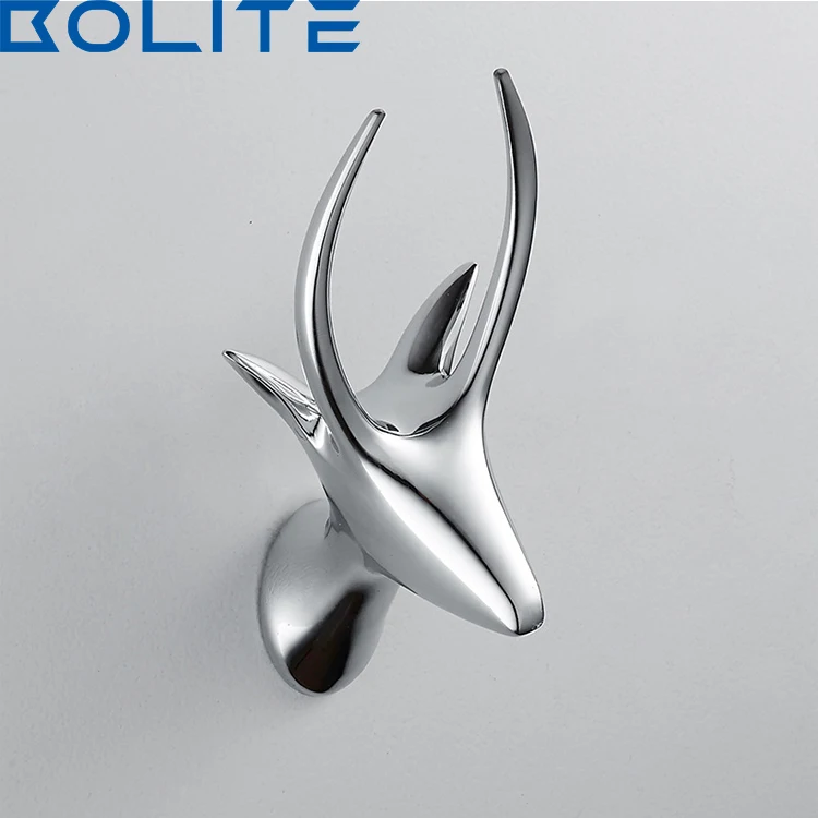 Manufacturer New Design Of Elk Shaped Bathroom Hardware Hooks Track Towels Hangers Hangers Robes Hooks