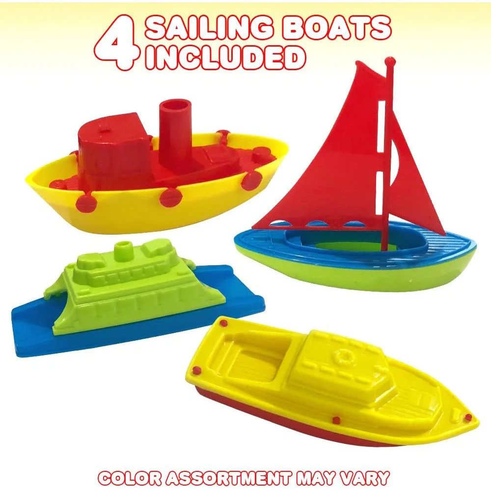 Summer swimming toy cheap plastic boat small ship baby bath colorful toy boat water educational toys for kids