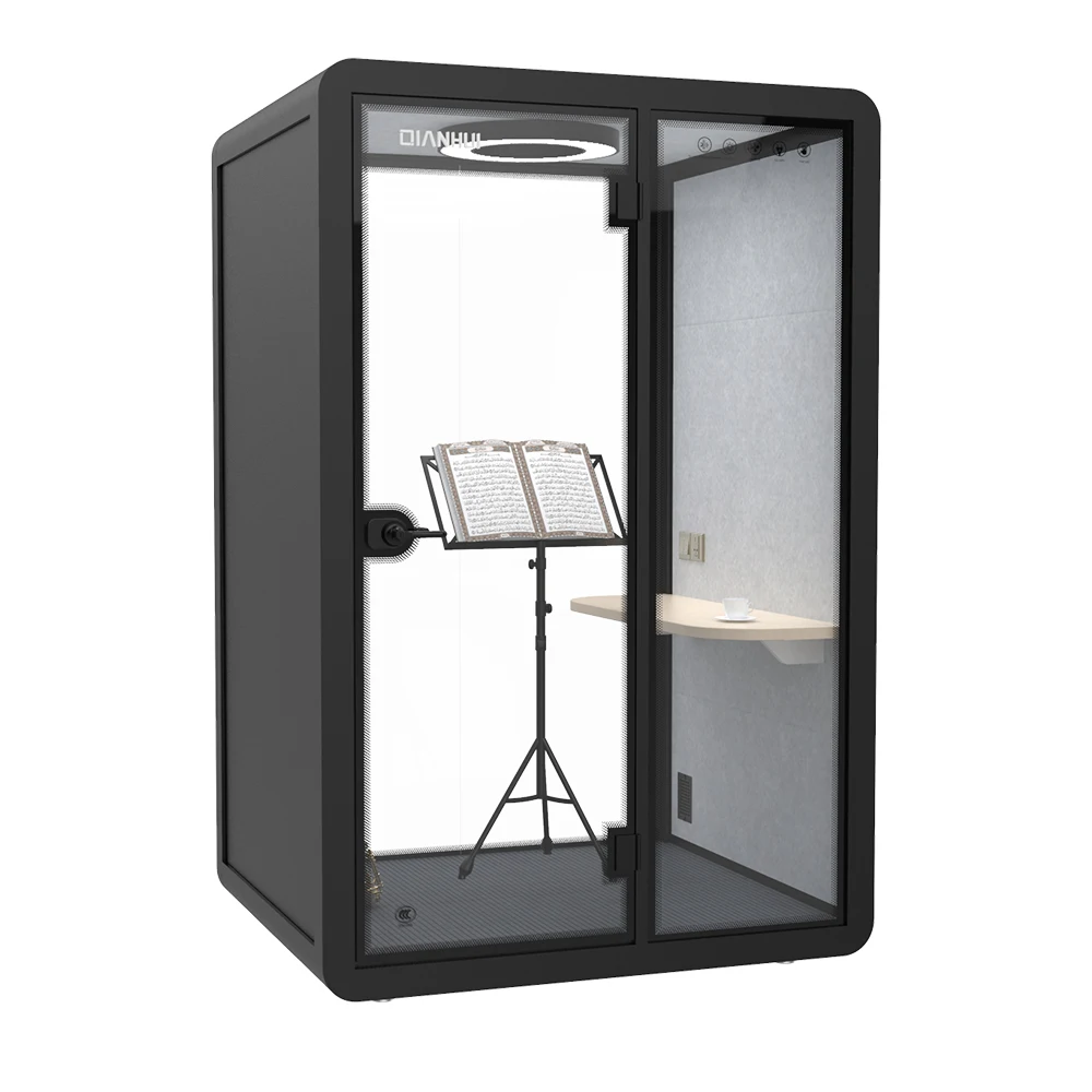 Co-working space 2 pax office work pods hollow glass soundproof phone booths premium booth exhibition ISO