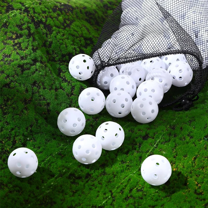 Wholesale 40mm Airflow Plastic Golf Balls Practice Golf Balls Hollow Golf Balls for Indoor and Outdoor Swing Practice