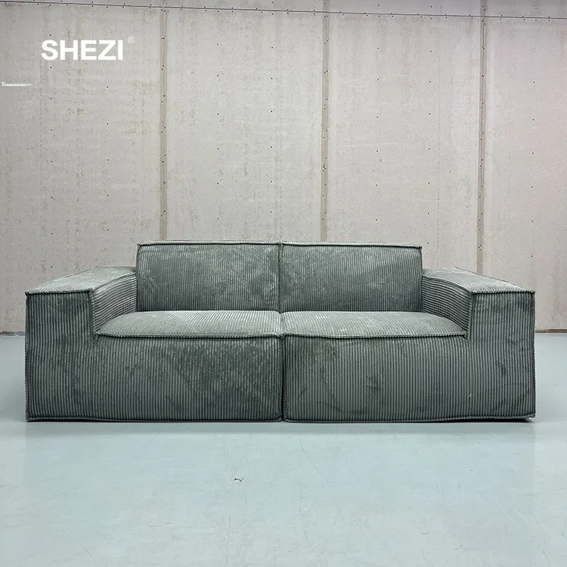 Современный вакуумный прессованный диван SHEZI модульный из губки с тофу для гостиной