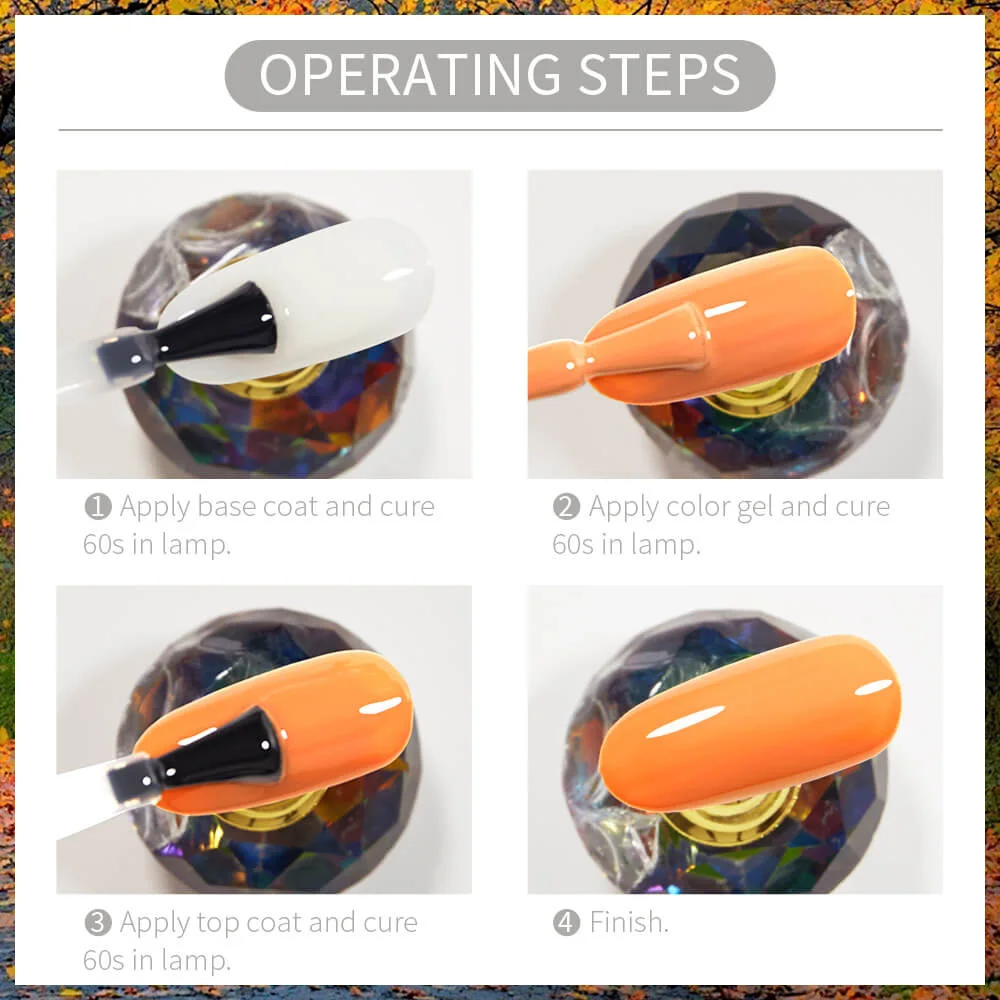 BOZLIN Private Label 24 Colors Gel Nail Polish Kit OEM Gel Polish Set Kit UV Gel Nail Polish 10 ml for Autumn Winter