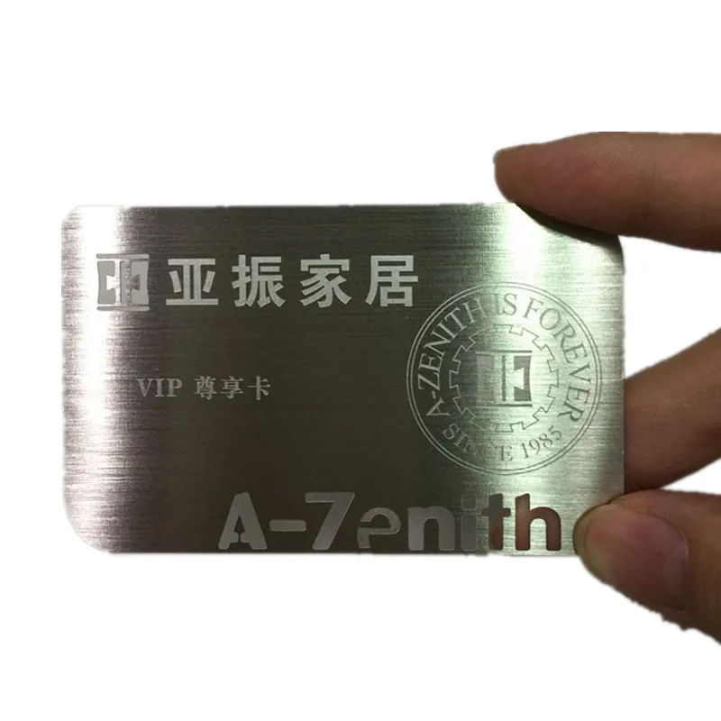 Plating Stainless Steel Business Card High Quality Metal Business Card Printed Metal Anodised Aluminium Cards