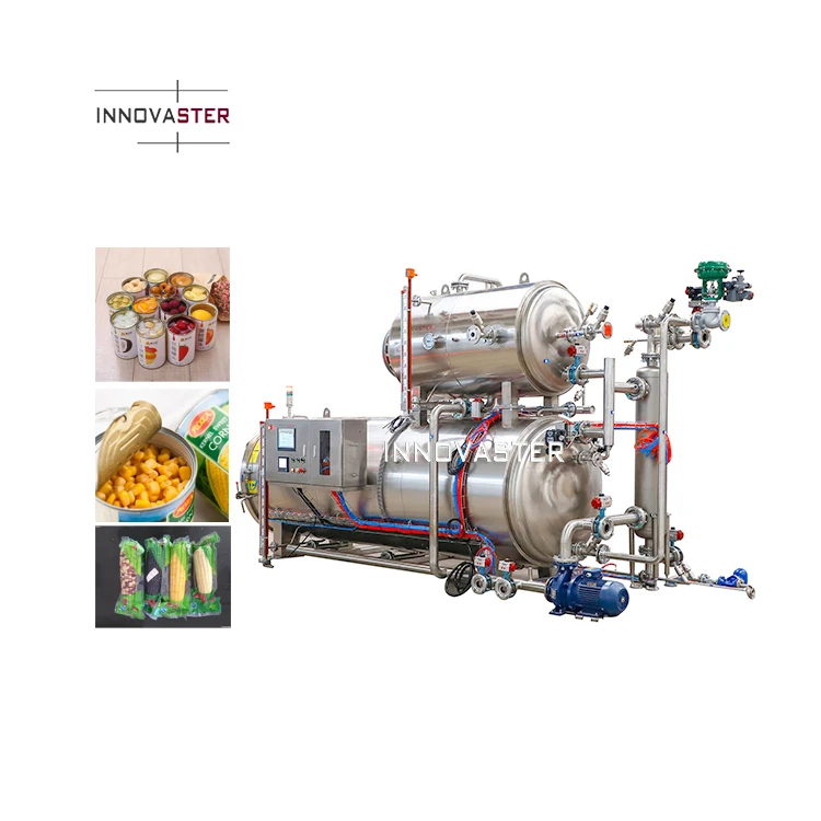 pet food pressure pouch autoclave machine water immersion sterilizer retort with remote control