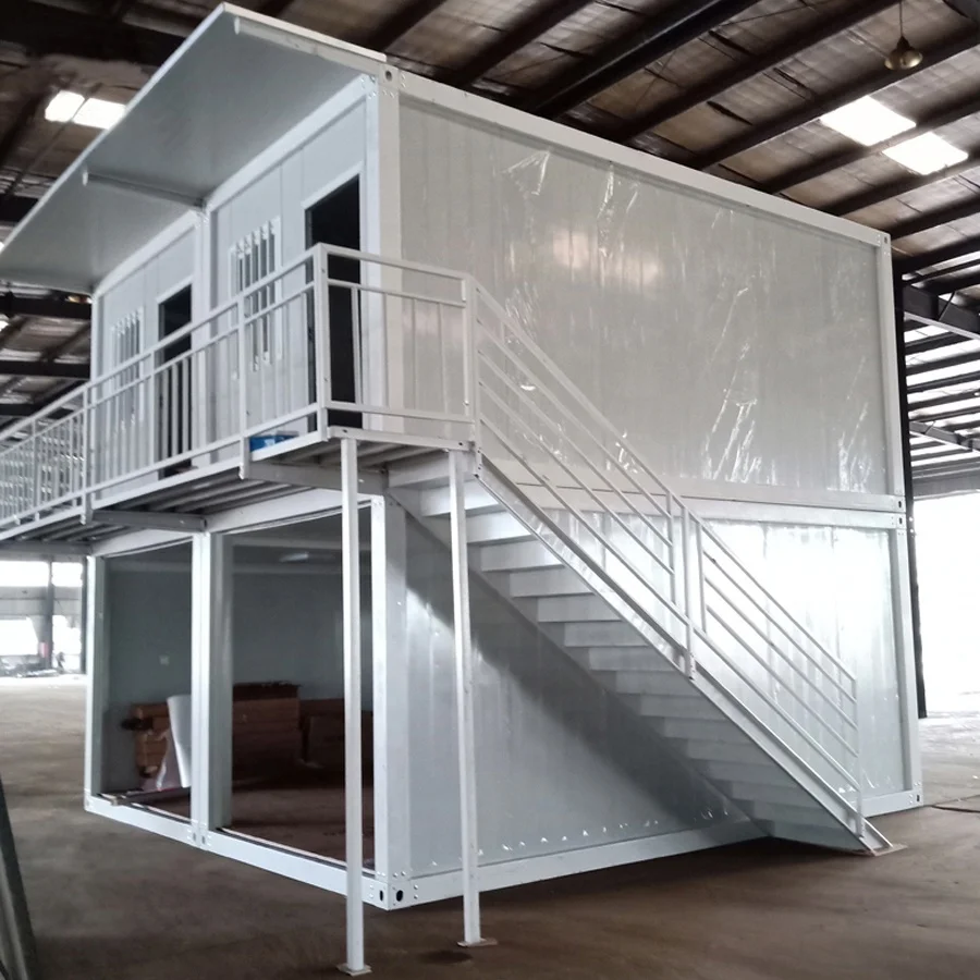 China Modern 2 Stories Prefab Light Steel Loft Trailer Travel Mobile Modular Mini Tiny House