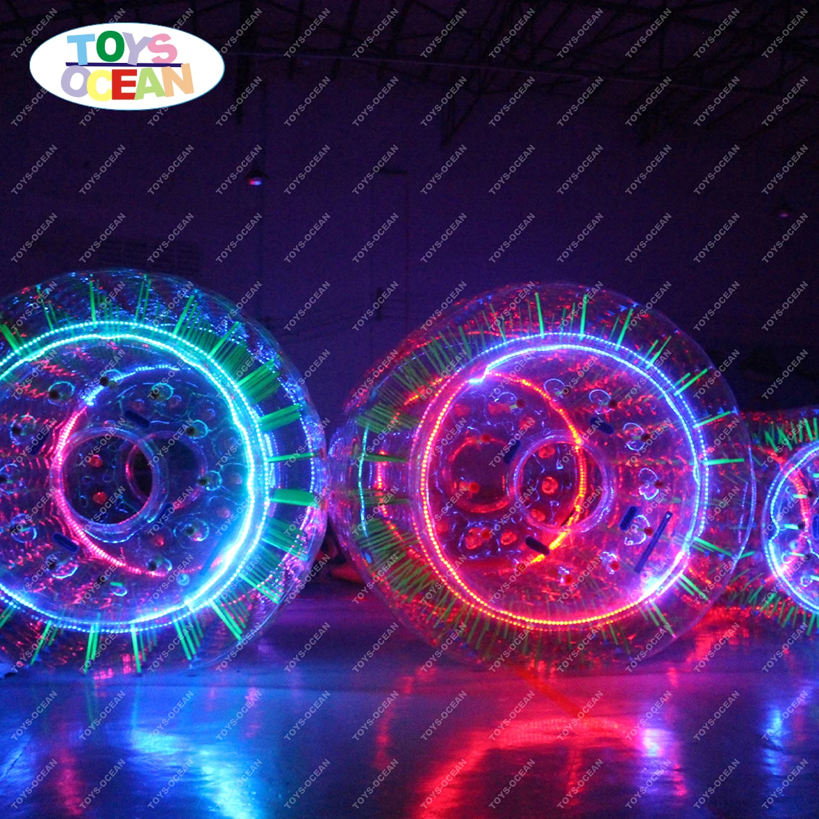 New style inflatable led human hamster Zorb water roller ball inflatable lighting roller