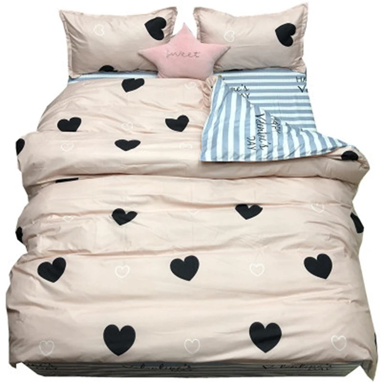 Factory Direct Wholesale Bedding Set 100% Cotton Duvet Cover Bedsheet Set Adult Woven 40 Customization Modern Solid Printed