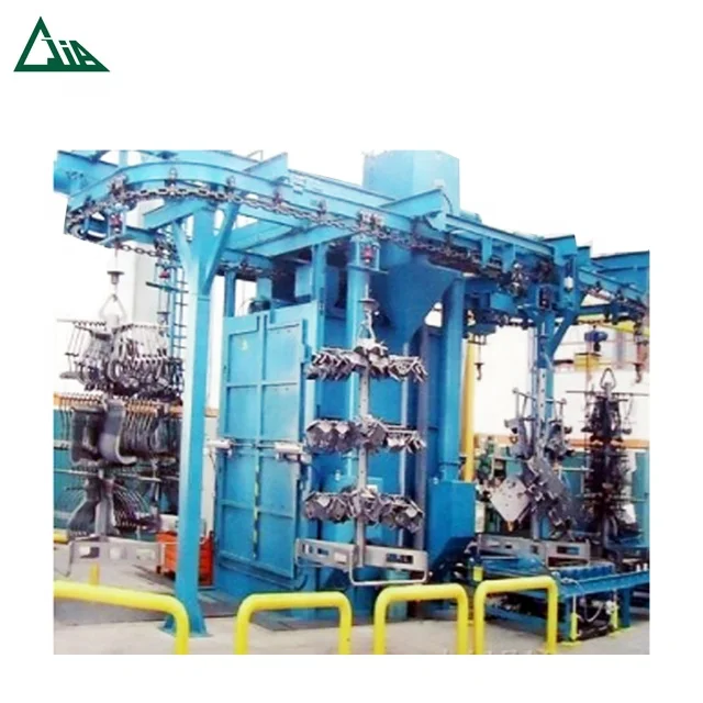 Industrial rust remover Q38 Continuous shot blasting and painting machine in abrator