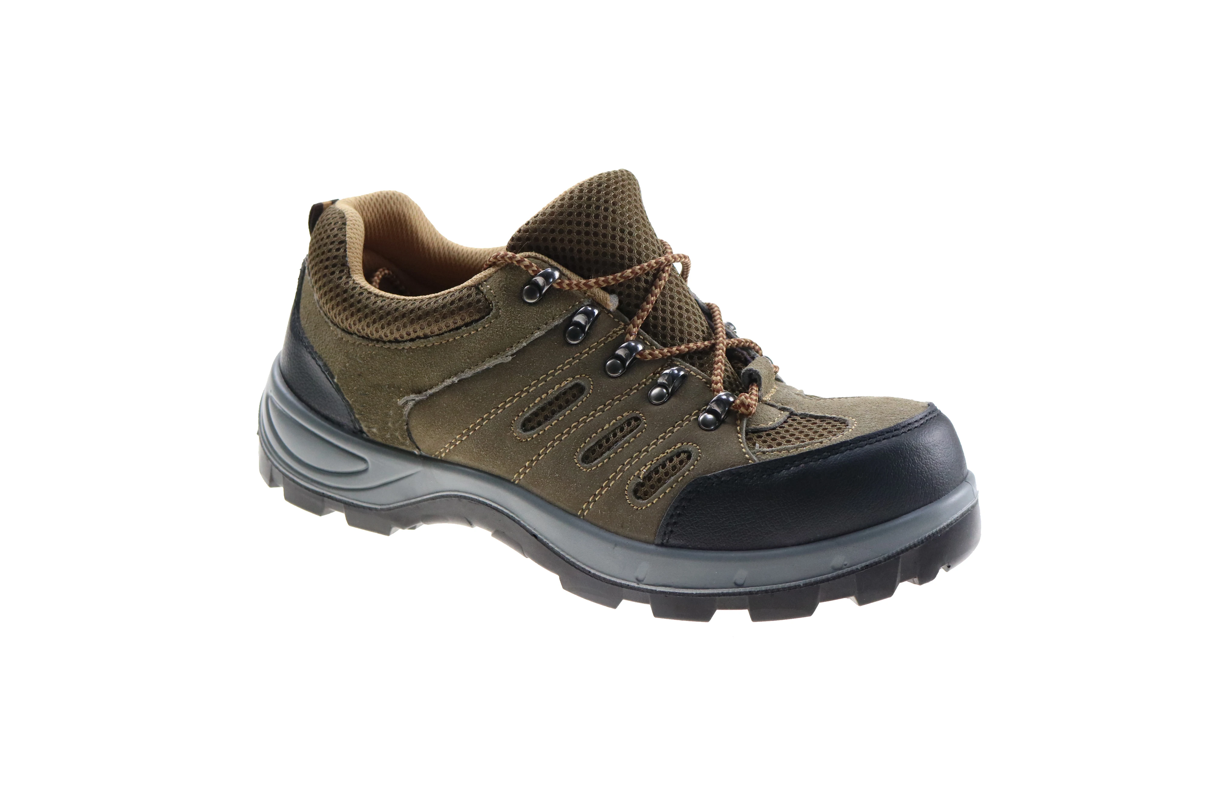 Anti-impact Non-slip shoes men safety work suede leather PU outsole outdoor safety shoes