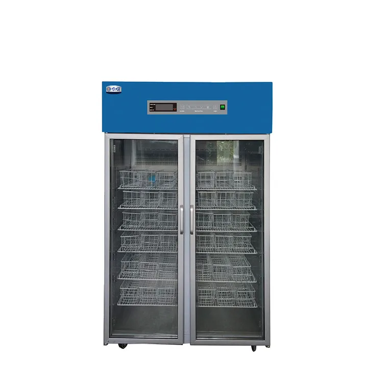 4C medical equipment refrigerator double door blood bank equipment for hospital