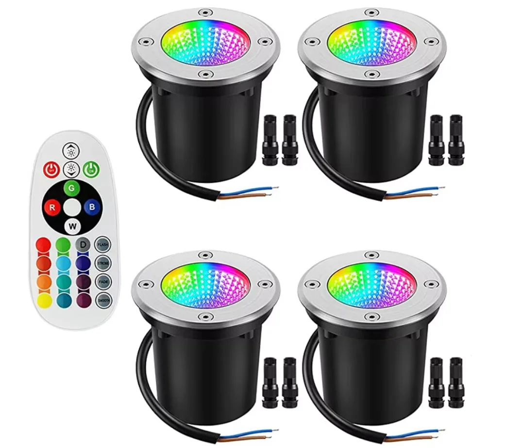 RGB 10 Вт светодиодный подземный светильник уличный грунт водонепроницаемый двор шаг парк прожектор тротуарная дорожка напольная круглая лампа 110 В