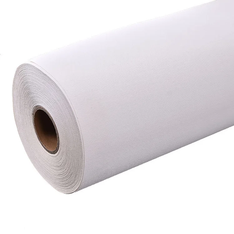 China art canvas semi glossy yellow base eco solvent poly cotton canvas roll