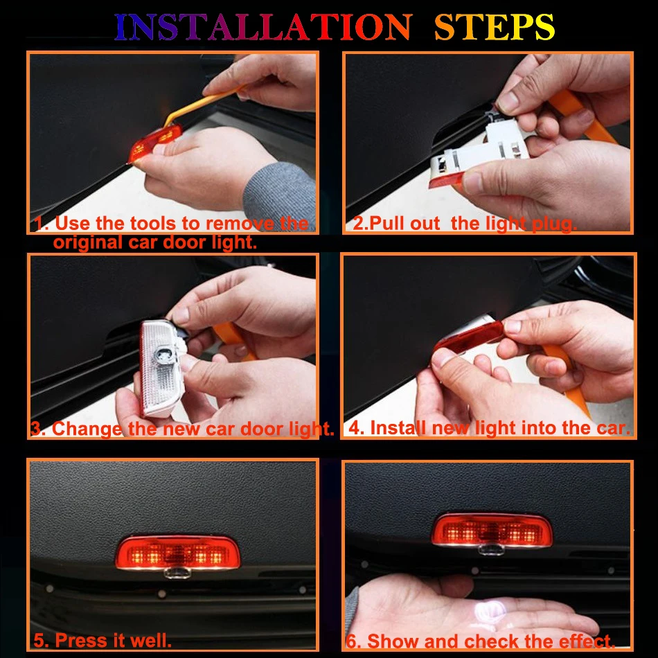 ABS LED Car Door Welcome Light W212 W221 W245 W203 W204 W205 Auto W164 W176 W168 W169 Logo Projector Lamp For Mercedes Benz AMG