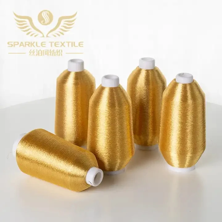 Dongyang Metallic Yarn Pure Gold Metallic Yarn ST MX Type Metallic Yarn Lurex hilo zari thread Embroidery Metallic Threads